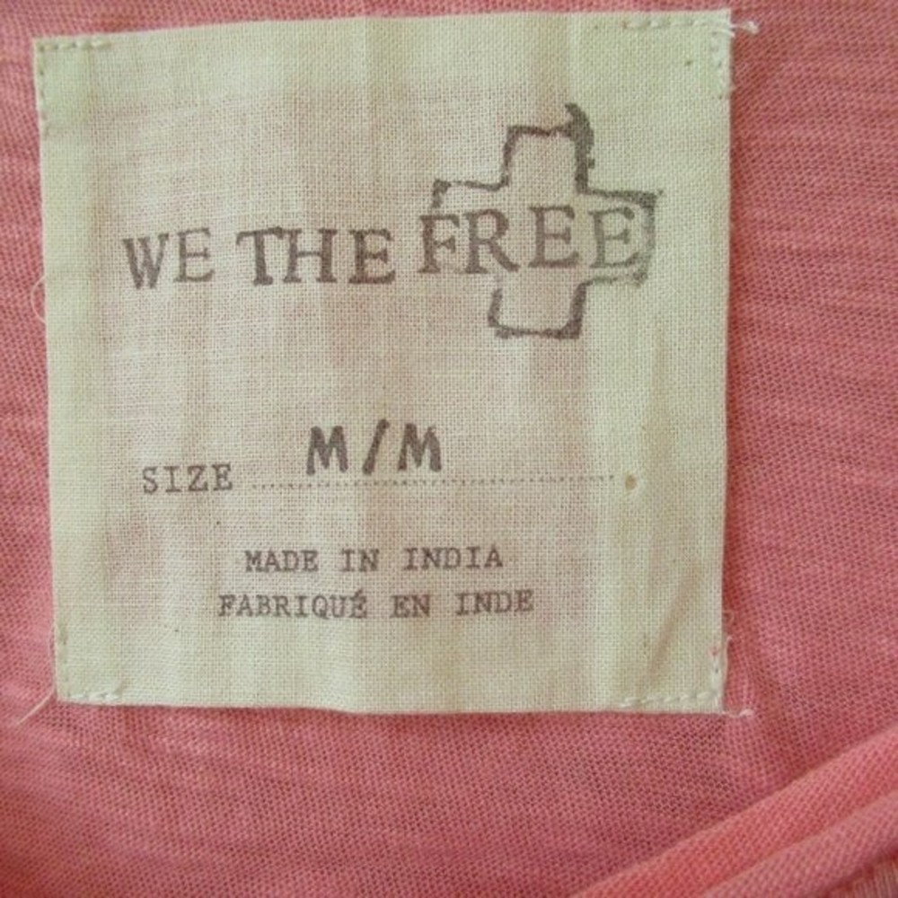 We the Free Shirt Raw Edge Boxy Lace Up Tee - Picture 4 of 5